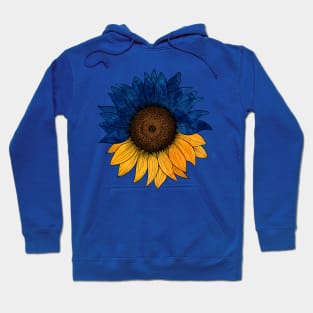 Support Ukraine Sunflower Blue Gold Colors Hoodie